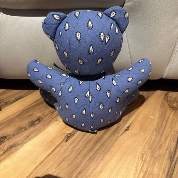 Vera Bradley Blue Beary Large Stuffed Bear Doll French Blue & Yellow Accents NWT - Picture 6 of 10